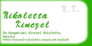 nikoletta kinczel business card